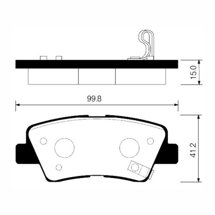لنت ترمز عقب های-کیو مدل SP1239 مناسب برای کیا ریو